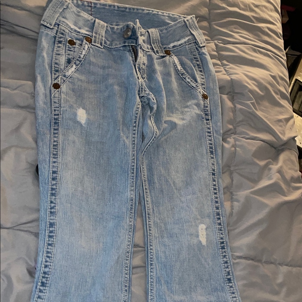 True Religion Light Blue Straight Leg Jeans